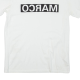 HUGO BOSS Mens T-Shirt White Crew Neck S