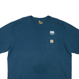 CARHARTT Mens T-Shirt Blue Crew Neck 2XL