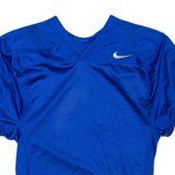 NIKE Womens Football Shirt Jersey Blue V-Neck L