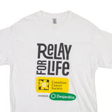 GILDAN Relay For Life Mens T-Shirt White M