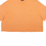 NIKE Cropped Womens T-Shirt Orange L