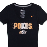 NIKE Oklahoma State University Womens T-Shirt Black V-Neck S