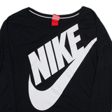 NIKE Womens T-Shirt Black Long Sleeve M