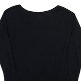 NIKE Womens T-Shirt Black Long Sleeve M