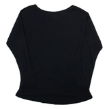 NIKE Womens T-Shirt Black Long Sleeve M