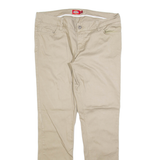 DICKIES Womens Trousers Beige Slim Straight W34 L32