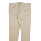 DICKIES Womens Trousers Beige Slim Straight W34 L32