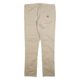 DICKIES Womens Trousers Beige Slim Straight W34 L32