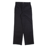DICKIES Womens Trousers Black Regular Straight W28 L30