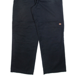 DICKIES Mens Trousers Black Loose Straight W36 L31