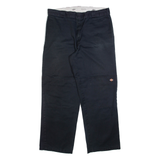 DICKIES Mens Trousers Black Loose Straight W36 L31