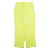 DICKIES Womens Trousers Yellow Regular Straight W26 L26