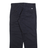 DICKIES Womens Trousers Black Slim Straight W30 L30