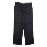 DICKIES Mens Trousers Black Slim Straight W28 L30
