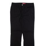 DICKIES Womens Trousers Black Regular Straight W30 L32