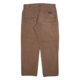 DICKIES Mens Trousers Brown Relaxed Straight W38 L30