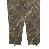 SHADOW BRANCH Cargo Mens Trousers Brown Relaxed Tapered W34 L32