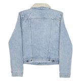 LEVI'S Womens Sherpa Lined Denim Jacket Blue XS