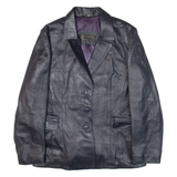 LEONARDO'S Womens Blazer Jacket Blue M