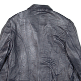 LEONARDO'S Womens Blazer Jacket Blue M