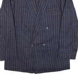 JEAN JACQUES BENSON Mens Blazer Jacket Blue Knit Check M