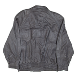 Mens Jacket Blue Leather L