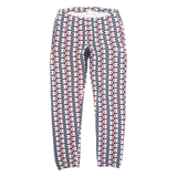 CHAMPION REVERSE WEAVE All Over Print Mens Joggers Blue Tapered S W32 L32