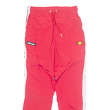 ELLESSE Mesh Lined Mens Track Pants Red Tapered XS W27 L28