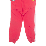 ELLESSE Mesh Lined Mens Track Pants Red Tapered XS W27 L28