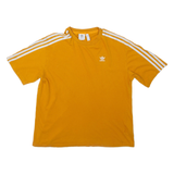 ADIDAS Womens T-Shirt Orange Crew Neck UK 6