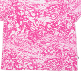 PUMA Crazy Patterned Womens Tie Dye T-Shirt Pink L