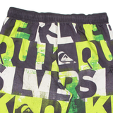 Mens Swimming Shorts Green Crazy Pattern XL W34