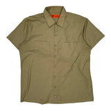 Dickies Short Sleeve Shirt - XL Khaki Polyester Blend