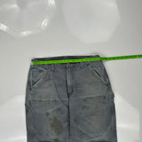 Carhartt Carpenter Trousers - 34W 30L Grey Cotton