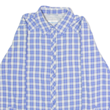 COLUMBIA Womens Shirt Blue Check Long Sleeve M