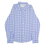 COLUMBIA Womens Shirt Blue Check Long Sleeve M