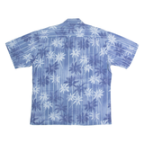 CAMPIA MODA Mens Hawaiian Shirt Blue 90s Floral L