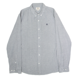 TIMBERLAND Slim Fit Mens Plain Shirt Grey Long Sleeve XL