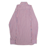 TOMMY HILFIGER New York Fit Mens Shirt Red Striped Long Sleeve S