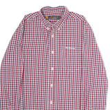 BEN SHERMAN Mens Shirt Red Gingham Long Sleeve S