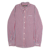 BEN SHERMAN Mens Shirt Red Gingham Long Sleeve S