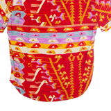 JAMS WORLD Mens Shirt Red Viscose 90s Crazy Pattern L