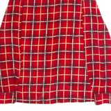 SOMMERMANN Womens Shirt Red Check Long Sleeve UK 14