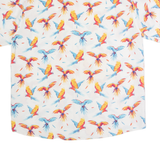 LOWES Parrot Mens Shirt White Animal Print L