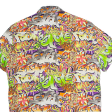 FSBN Graffiti Mens Shirt Orange Crazy Pattern L