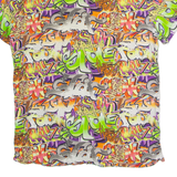 FSBN Graffiti Mens Shirt Orange Crazy Pattern L