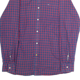 HILFIGER DENIM Slim Fit Mens Shirt Blue Check Long Sleeve 2XL