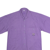 E.B. COMPANY Mens Plain Shirt Purple 90s S