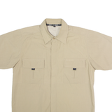 GEOFF ANDERSON Mens Plain Shirt Beige S
