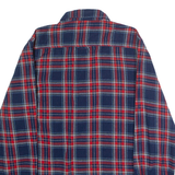 BENCH Mens Flannel Shirt Blue Check Long Sleeve S
